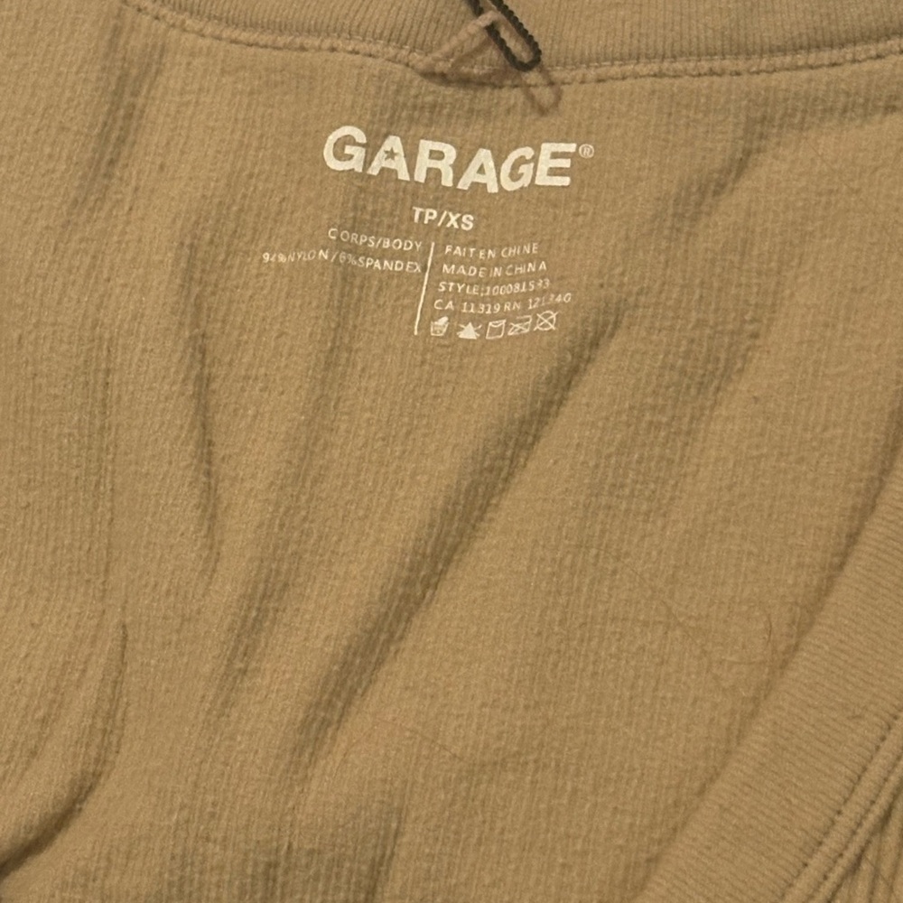 Garage Beige Ribbed Crop Top - Picture 5 of 10